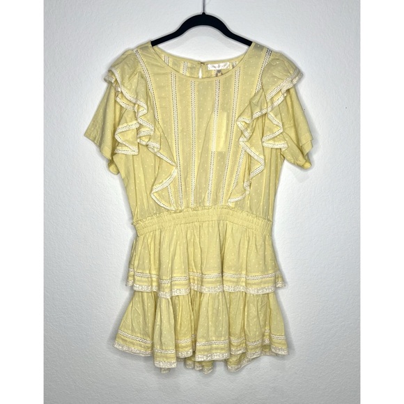 NWT LoveShackFancy Natasha Dress in Gilded Yellow - Picture 3 of 12